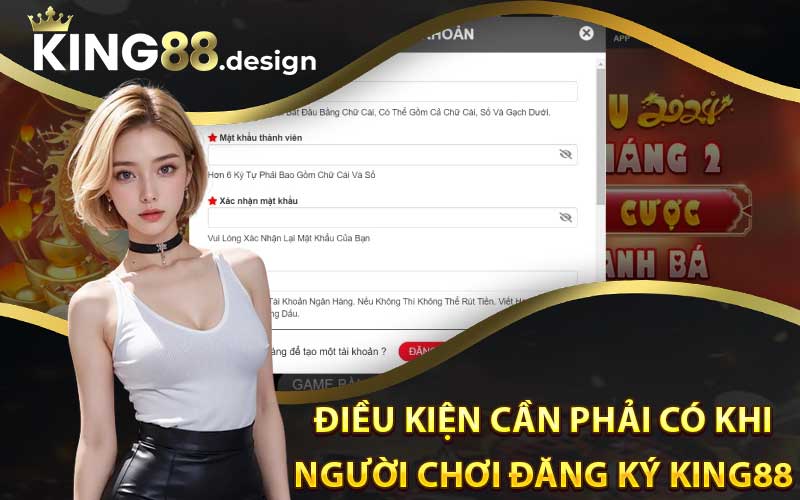 điều kiện cần phải có khi người chơi đăng ký King88